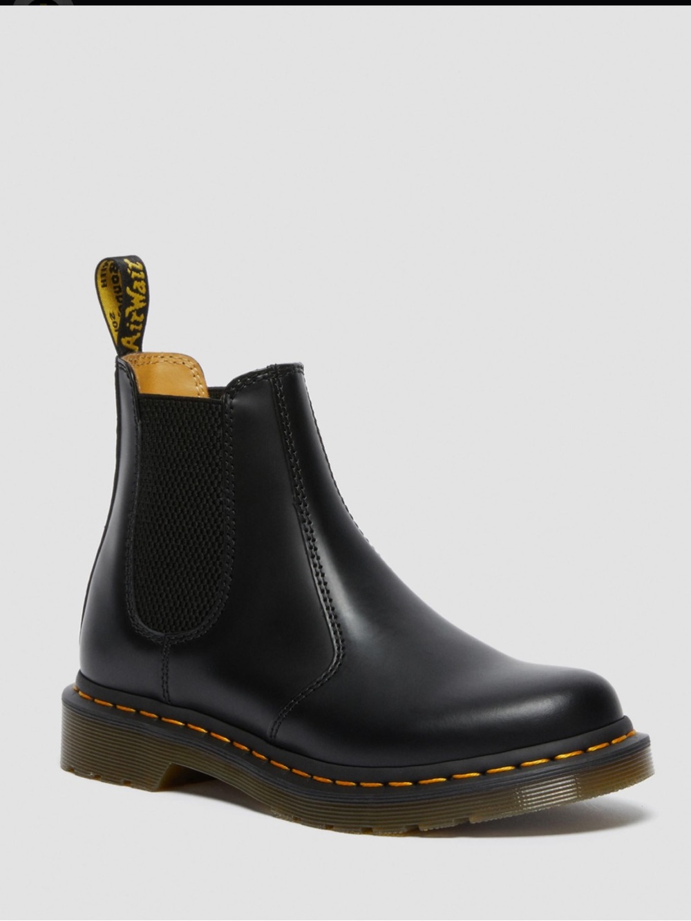 Dr. Martens Black Chelsea Boots 2976 with Yellow Stitching women’s size 6 or 37